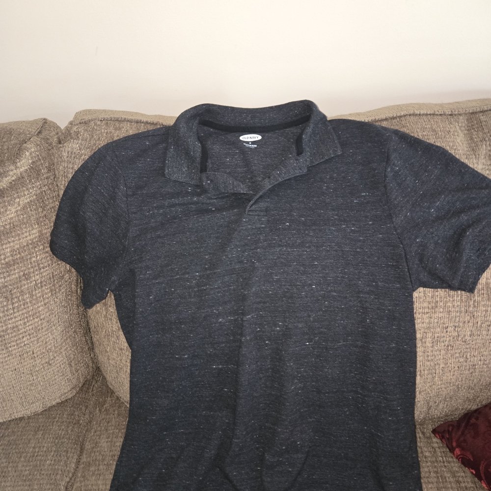 Old Navy Men's Charcoal Polo Shirt